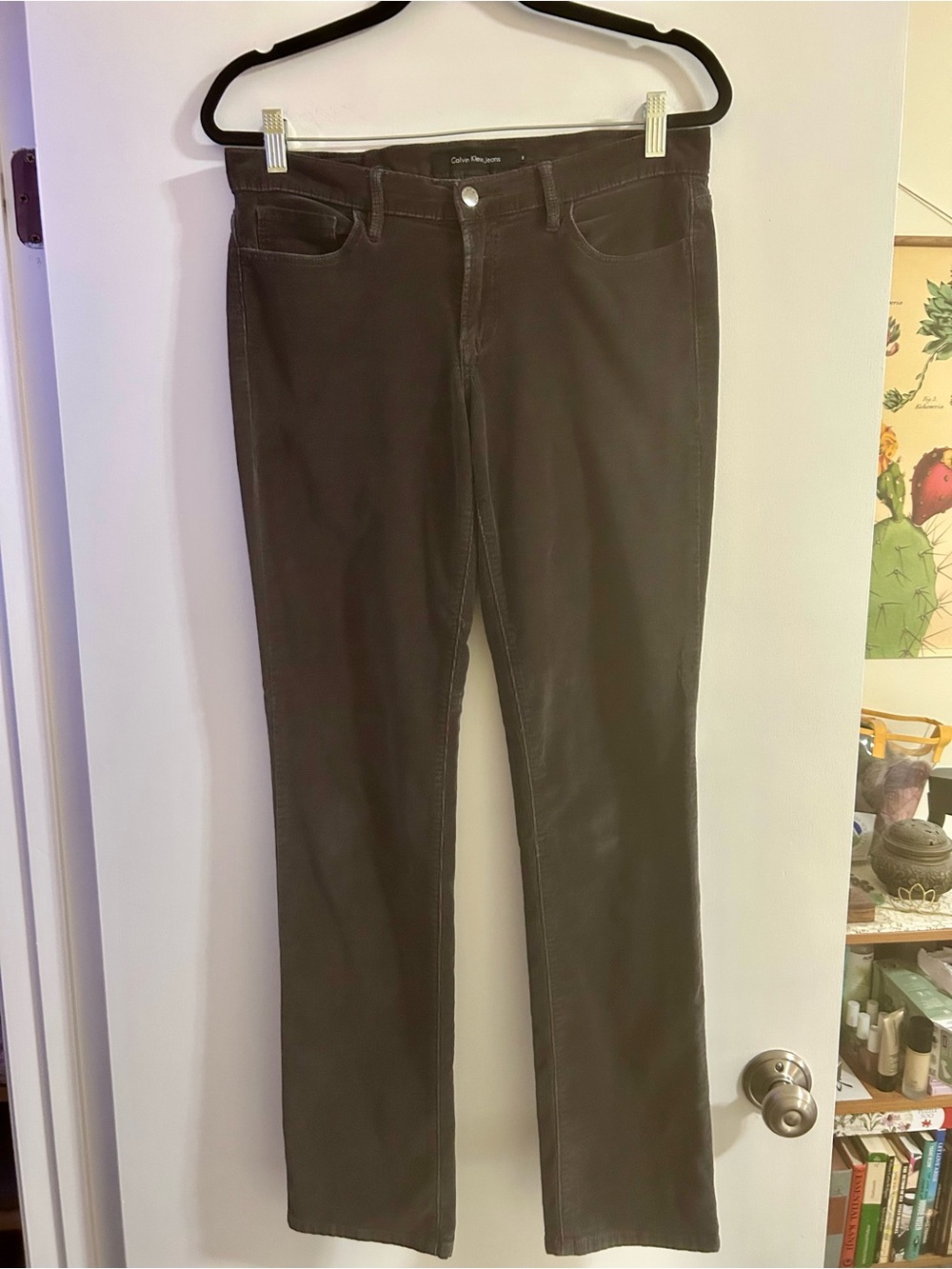 Calvin Klein Jeans Washed Black Corduroy Straight Leg Pants Size 8 - Picture 13 of 13
